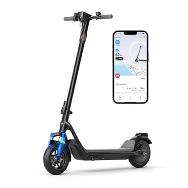 NIU K100P Electric Scooter for Adult - w/Suspension, 600W Peak Power, 33 Max Miles, Top 17.4 MPH, 9.5×2.3'' Pneumatic Tires, Folding Portable Lightweight E-Scooter for Daily Commute, Weekend Trip