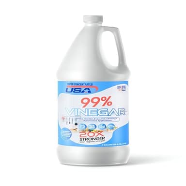 Super Concentrated USA Pure Vinegar - Industrial Cleaning Vinegar (99 One Gallon)