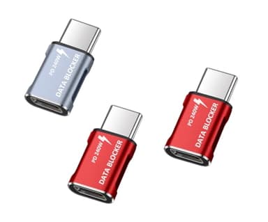 BUISAMG Data Blocker, USB C to C Data Blocker for iphone15 16 and Any Mobile Phone Charging, Protect Against Juice Jacking, Refuse Hacking 100% Guaranteed, Only Safe Charging (3-Pack)