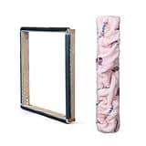 Rug Hooking Frame, Punch Needle Frame, Gripper Strip Frame,Cross Stitch Hoop, with Frame Flannel Cover (11.8*11.8 inch)