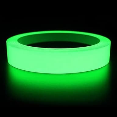XIAXIATECH Glow in The Dark Tape 0.5Inch x 50FT - High Visibility Reflective Tape, Waterproof Adhesive Glow Tape for Stairs, Steps, Halloween DIY, Bikes, Cars, Safety Signs​