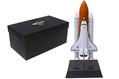 Executive Series Space Shuttle Discovery Full Stack 1/200 Scale Collectible Resin Model Collectible with Wooden Base for Ages 14+