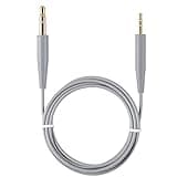 Earla Tec Replacement Audio Cable Cord Extension Wire for Bose QuietComfort QC25 QC35 Headphones with in line Mic Volume Control (No mic Grey)