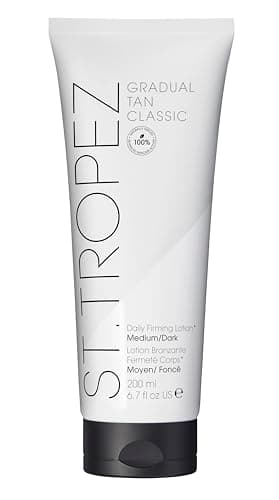 St.Tropez Gradual Tan Firming Lotion, Medium to Dark Sun Kissed Glow Self Tan Moisturizer, with Hyaluronic acid and antioxidants, Streak-Free, Vegan, Natural & Cruelty-Free, 6.7 FL OZ