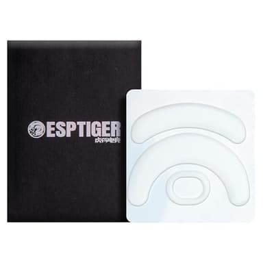 ESPTIGER Gaming Mouse Skates ICE - V2 Skates for Scyrox V6 Wireless Mouse Feet 2.5D Edge Treatment Smooth PTFE Material 3M Adhesive - White