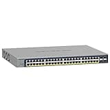 NETGEAR 52-Port PoE Gigabit Ethernet Smart Switch (GS752TP) - Managed, Optional Insight Cloud Management, 48 x PoE+ @ 380W, 4 x 1G SFP, Desktop or Rackmount, and Limited Lifetime Protection