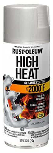 Rust-Oleum 248904 Automotive High Heat Spray Paint, Flat Aluminum 12 Ounce (Pack of 1)