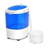 Giantex GX24977-PE, Mini Washer and Spinner Combo, 5.5lbs, Semi-automatic Compact Laundry Apartment Dorm RV Portable Washing Machine, 5.5 LBS Capacity
