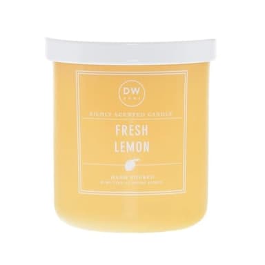 DW Home Fresh Lemon Scented Candle for Home, 9 oz, Medium Single Wick Candle Jar, Up to 33H Burn Time, Luxury Scented Candle for Relaxation, Gifting, Home Décor