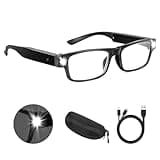NZQXJXZ 200% Magnifying Glasses with Light,USB Rechargeable LED Lighted Magnifying Eyewear,Hands Free Head Magnifier Eyeglasses for Close Work, Hobbies,Reading,Craft,DIY Black