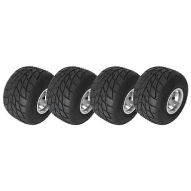 One Wheel High Performace Go Kart Tire and Rim, 11x7.10-5 Kart Rear Wheel and Tire Fit Bolt Pattern 50mm w/ 3 Holes for Go Kart Drift Trike Buggy Racing Cart, Non-Slip Tread, Aluminum Alloy Rim