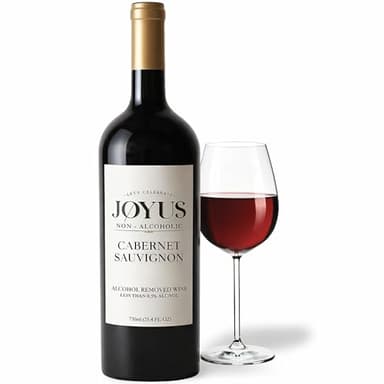 Joyus Non-Alcoholic Red Wine, Cabernet Sauvignon, Award Winning Best In Class Dealcoholized Wine, Complex & Warm, Low Sugar & Low Calorie, 750 ml (1 Bottle)