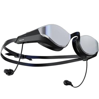 SollaWave AI Music Smart Goggles Swimming Headphones, Real-Time Voice Feedback + 4GB MP3 Player, 9-Axis Motion Tracking Swimming Earbuds, IP68 Waterproof Headphones for Swimming with App & AI Analysis