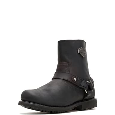 Harley-Davidson mens Scout Leather Motorcycle Harness Casual Boot, Black, 9.5