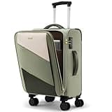 LOVEVOOK Carry On Luggage 22x14x9 Airline Approved, 20 Inch Softside Suitcases with Wheels, Lightweight Rolling Carry on Suitcase with TSA Lock, Water-Resistant Large Capacity Luggage for Women Travel