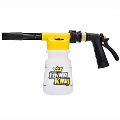 Foam King Car Wash Foam Gun, Foam Cannon for Hose Garden - The King of Suds - Ultimate Scratch Free Cleaning Car Soap Sprayer - Snow Foaming Blaster Fits all Garden Hose