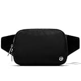 Pander Belt Bag Large 2L, Waterproof Everywhere Fanny Pack Purse for Women and Men with Adjustable Strap (Black Onyx).