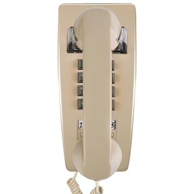 Sangyn Retro Wall Phones for Landline with Loud Mechanical Ringer Vintage Wall Mount Phone with Volume Adjustable Old Fashioned Corded Landline Telephone for Home School Hotel Office, Beige
