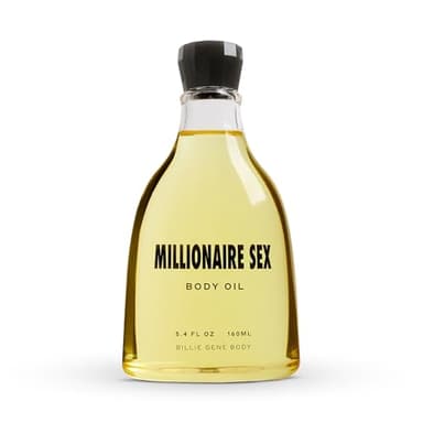 Billie Gene Millionaire Body Oil – Sikly Nourishing Moisturizer with Jojoba & Shea Butter – Vegan & Cruelty Free – Amber, Jasmine & Musk Frsgrance for Glowing Skin