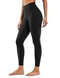 CRZ YOGA Womens Naked Feeling Workout 7/8 Yoga Leggings - 25 Inches High Waist Tight Pants Black X-Small