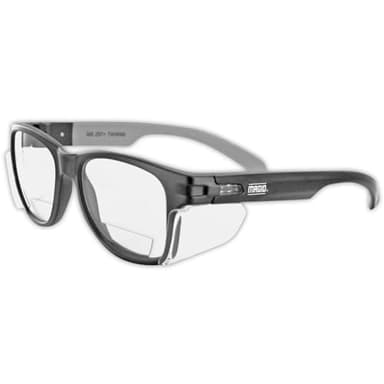 MAGID Y50 Safety Glasses, ANSI Z87.1, Anti-Fog UV Protection, Clear Lens 1.5 Bifocal, Side Shields, Black Frame, 1 Pair, Y50BKAFC15