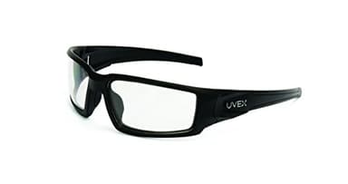 Uvex Hypershock Safety Glasses, Black Frame with Clear Lens & HydroShield Anti-Fog Coating (S2940HS)