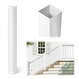 2Pack 4"x4"x39" White Vinyl Post Sleeves Fence Post Wrap Durability Column Protector Waterproof UV Resistant Cover for Deck Patio Porch Mailbox SM14