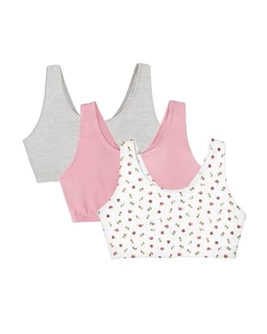 Fruit of The Loom Women's 3-Pack Cotton Sports Bra