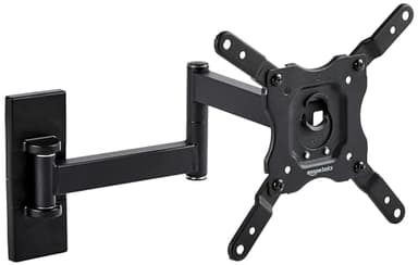 Amazon Basics Full Motion Articulating TV Wall Mount with Tilt Swivel, Extends 16 inches, VESA 200x200, for 12" to 40" TVs, 40 lbs, Black