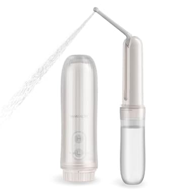 Portable Electric Bidet Sprayer - Handheld Travel Bidet with 2 Pressure Modes - Waterproof Foldable Pocket-Sized & Cordless for Bathroom Ultimate Personal Hygiene Cleaning at Home and Camping, White