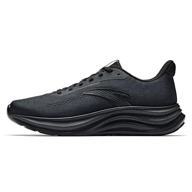 ANTA Men’s Running Shoes, Lightweight Cushioned Breathable Sneakers, Comfortable Trainers with Slip Resistant Outsole for Jogging, Walking and Daily Workout, Black, 9.5