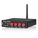 4 Channel Bluetooth Amplifier, 50W x 4 Audio Power Amp, Hi-Fi Home Stereo Speaker Receiver [Douk Audio M4]