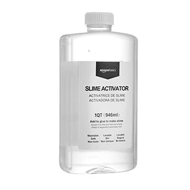 Amazon Basics Slime Activator Solution 1 QT (946ml), Easy to Use, Washable, Clear, Stretchy, Mess-Free