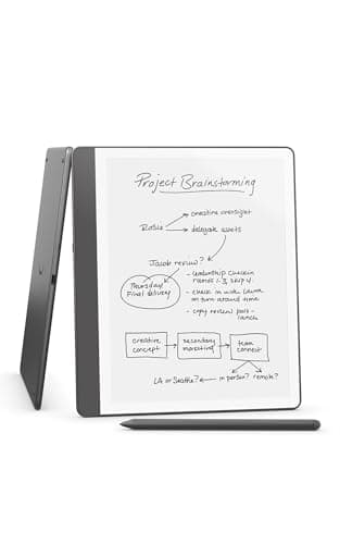 Amazon Kindle Scribe (64GB) - Your notes, documents and books, all in one place. With built-in AI notebook summarization. Includes Premium Pen - Tungsten