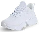 ZUMBA Shoes for Women, Air Stomp Remix II - White Workout Shoes for Women, Gym or Dance Sneakers, Enhanced Comfort, Arch Support, Breathable Mesh, Durable & Impact-Absorbing, Size 7.5