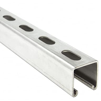 Electriduct Metal Strut Channel Slotted 16-Gauge 304 Stainless Steel C-Profile Framing 1-5/8 x 1-5/8" 6 Feet