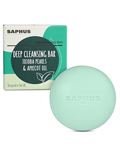 SAPHUS Face Wash Bar, Facial Cleansing Bars Balancing Face Soap Cleanser with Amino Acids & Jojoba Oil for Gentle Exfoliation for Oily Skin, Soap Free, Sulfate Free, Zero Waste
