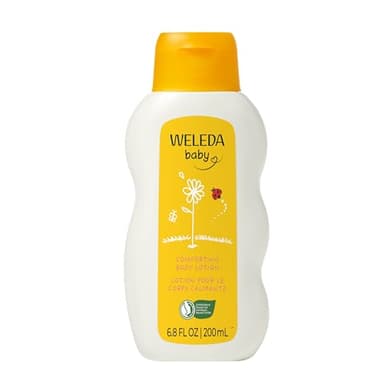 Weleda Baby Calendula Comforting Body Lotion, Plant Rich Moisturizer with Calendula, Chamomile, Sweet Almond and Sesame Oils, 6.8 Fl Oz