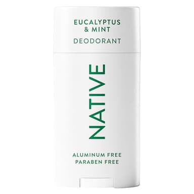 Native Aluminum Free Deodorant, Eucalyptus & Mint, 72 Hour Odor Control, for Women & Men, Contains Naturally Derived Ingredients, 2.65 oz