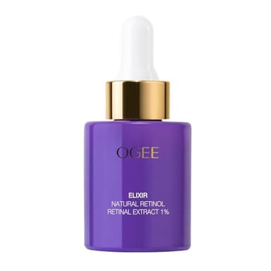 Ogee Natural Retinol Retinal 1% Elixir - Certified Organic Anti-Aging Face Serum For Smooth, Firm Skin