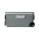 Coleman Classic Series Insulated Portable Wheeled Cooler, Leak-Resistant Outdoor Hard Cooler Keeps Ice up to 5 Days, 100-Quart