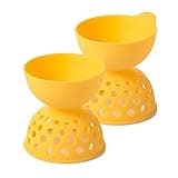 OXO Good Grips Silicone Egg Poachers (Set of 2),Yellow