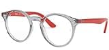Ray-Ban Junior Kids' RY1594 Round Prescription Eyewear Frames, Transparent Grey/Demo Lens, 44 mm