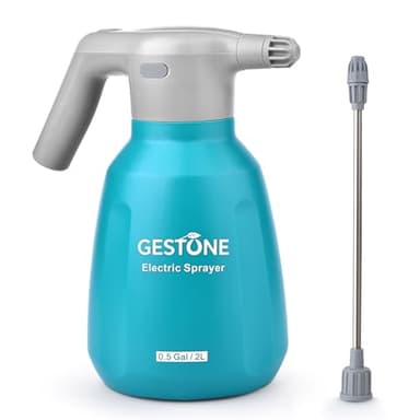 GESTONE Electric Spray Bottle 2L/0.5 Gallon Plant Mister, Automatic Watering Can Rechargeable Battery Powered Garden Sprayer with Adjustable Nozzle for Plants Fertilizing,Weeding and Cleaning