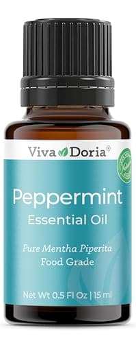 Viva Doria Peppermint Essential Oil, 100% Pure, Natural, Northwest Peppermint Essential Oil, Undiluted, for Aromatherapy | Food Grade, 15 mL (0.5 Fluid Ounce)