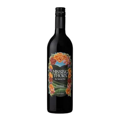Missing Thorn Red Alcohol-Removed Bordeaux Wine by Aaron Pott - Sip Clean Non-alcoholic wine with Rich Blackberry, Black Cherry, and Cassis - Low Sugar, Vegan, Gluten-Free, 25 Calories per 5oz