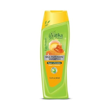 Dabur Vatika Naturals Egg Protein Shampoo – Strengthening & Revitalizing Cleanser with Protein Power – Nourishes & Repairs Dry, Weak & Damaged Hair – Supports Stronger, Smoother Strands – 400ml Bottle