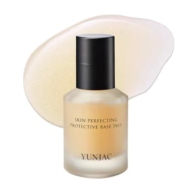 YUNJAC Base Prep Korean Primer (1.35 fl oz) – Silicone-Free Grip Makeup Base, Serum Texture for Radiant Skin, Long-Lasting Glow with Rice Ferment, Ceramide, Niacinamide, Squalane