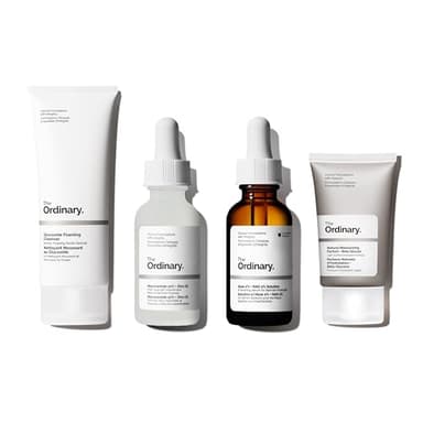 The Ordinary Sensitive Skin Collection, Skin Care Bundle-Blemish-Prone Skin, Glucoside Foaming Cleanser, Aloe 2% + NAG 2% Solution, Niacinamide 10% + Zinc 1%, Natural Moisturizing Factors+Beta Glucan