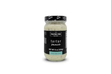 Fulton Fish Market Classic Tartar Sauce - Creamy Tartar Sauce for Fish & Chips, Fried Shrimp & Seafood - Small Batch Dipping Sauce with Pickle Relish - 8oz Condiment Made in USA